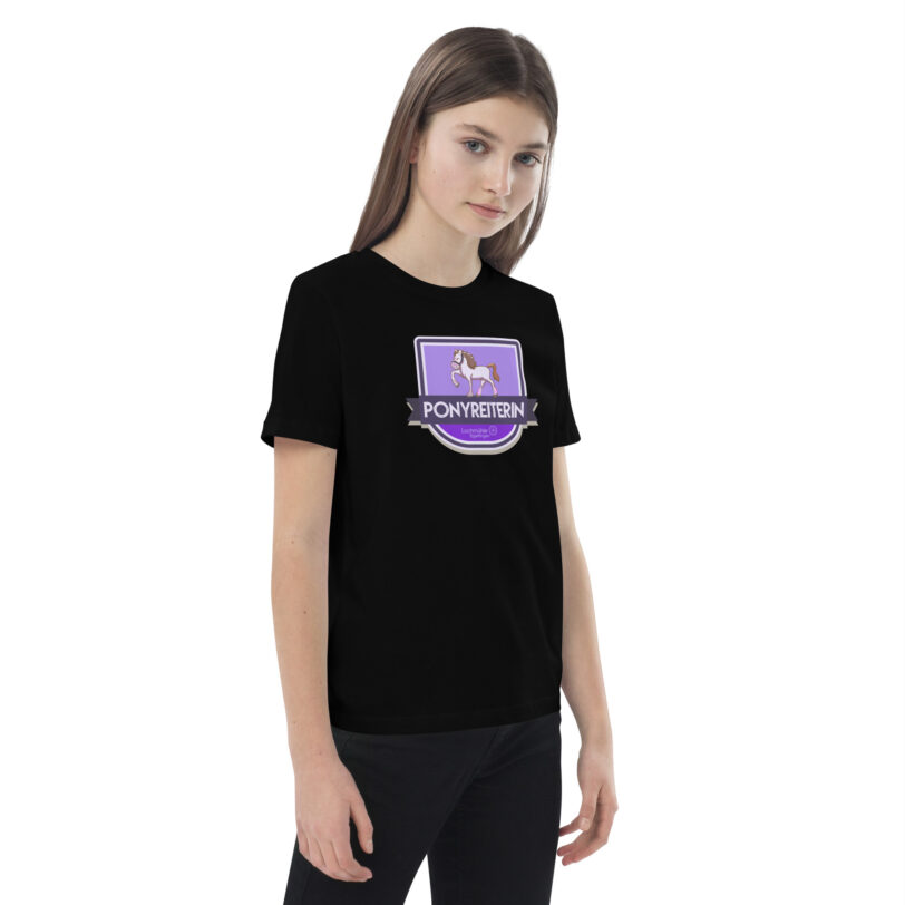 Ponyreiterin Kinder-Shirt – Bild 4