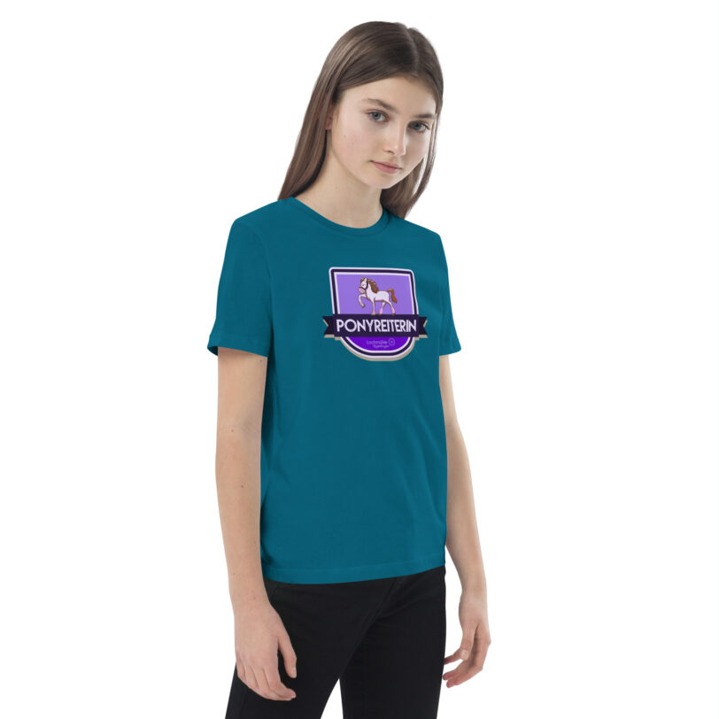 Ponyreiterin Kinder-Shirt – Bild 7