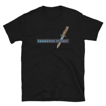 Saumässig Scharfes Unisex-T-Shirt